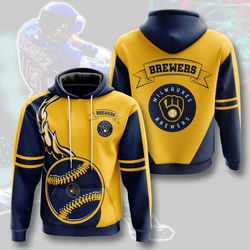 men&8217s milwaukee brewers hoodie 3d fire ball