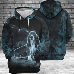 basset hound galaxy 3d printed hoodie/zipper hoodie