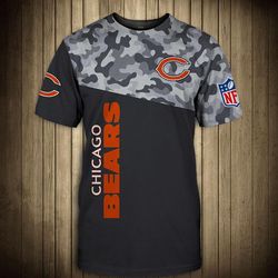 chicago bears military t shirt 3d short sleeve