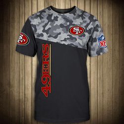 san francisco 49ers military t shirt 3d short sleeve