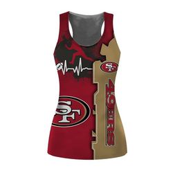 san francisco 49ers women&8217s tank top beating line