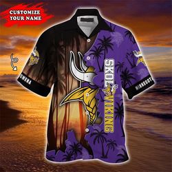 minnesota vikings hawaiian shirt customize your name