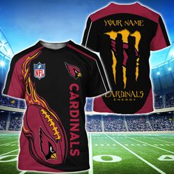 monster energy arizona cardinals t shirts men custom name