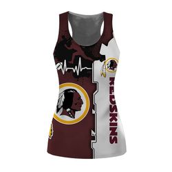 washington redskins women&8217s tank top beating line