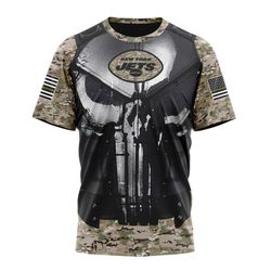 new york jets t-shirt camo custom name &038 number