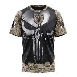 las vegas raiders t-shirt camo custom name &038 number