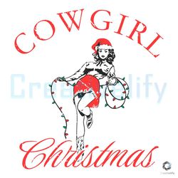 cowgirl christmas vintage svg santa hat for cricut files