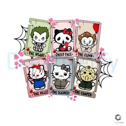 free hello kitty tarot card svg horror character file digital