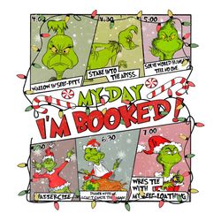 my day im booked grinch png merry xmas file design