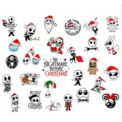 nightmare before christmas svg santa jack skellington file