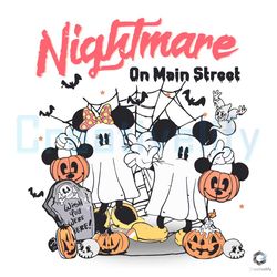 nightmare on main street spooky minnie svg file