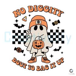no diggity bout to bag it up ghost svg funny halloween file