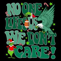 no one likes us we dont care svg eagles christmas file