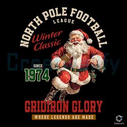 north pole football league 1974 png merry christmas file