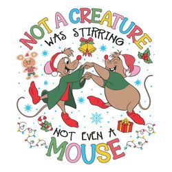 not a creature was stirring svg jaq and gus for cricut files