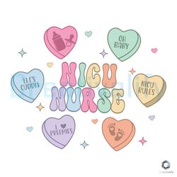 oh baby nicu hearts svg nurse valentine file design