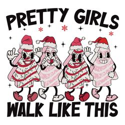 pretty girls walk like this svg christmas tree file