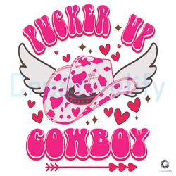 pucker up cowboy svg rodeo valentine season file