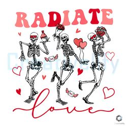 radiate skeleton love svg radiology valentine file