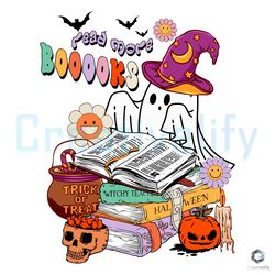 read more books halloween svg spooky teacher file