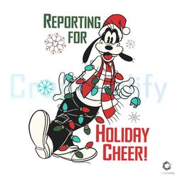 reporting for holiday cheer svg goofy xmas cricut file