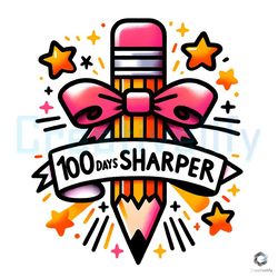 retro 100 days sharper pencil png teacher school file