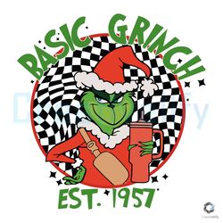 retro basic grinch est 1957 svg christmas file download