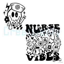 retro boho nurse vibe svg halloween graphic design file