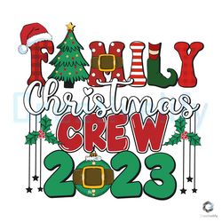 retro christmas crew 2023 svg merry xma family file design