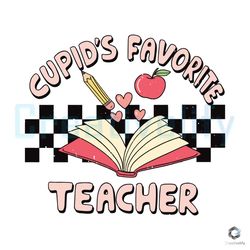 retro cupids favorite teacher svg valentines day file