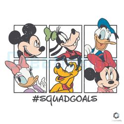 retro disney squad goals svg mickey friend cricut file