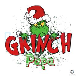 retro grinch papa xmas svg merry christmas party file