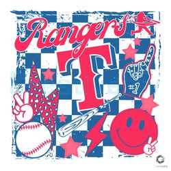 texas rangers baseball svg blue checkerboard graphic file