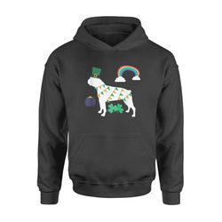 st patricks day   dog leprechaun boston terrier   hoodie