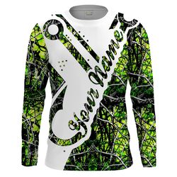 green muddy camo fish hook fishing camo customize name uv protection quick dry upf 30 long sleeves fishing shirts chipte