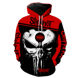 slipknot punisher skull men and women 3d hoodie