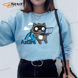 azure bit raccoon with microsoft surface sweatshirt