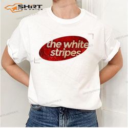simple red elips vintage the white stripes t-shirt