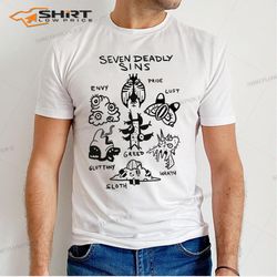 seven deadly sins symbols t-shirt
