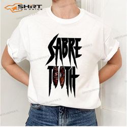 sabretooth black text marvel t-shirt