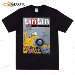 tintin reporter game design cartoon t-shirt