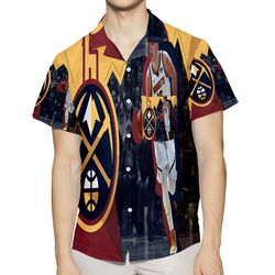 denver nuggets nikola jokic3 3d all over print summer beach hawaiian shirt with pocket