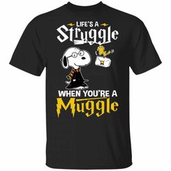 potter t-shirt life&8217s a struggle when you&8217re a muggle mixed tee mt12