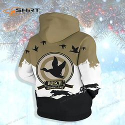 duck hunting busch beer trophy can 3d hoodie