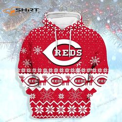 cincinnati reds sports football american christmas 3d hoodie