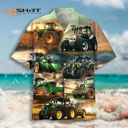 tractor farm hawaiian shirt tractors real men drive tractors edition