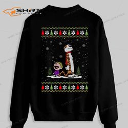 mery christmas calvin and hobbes sweatshirt