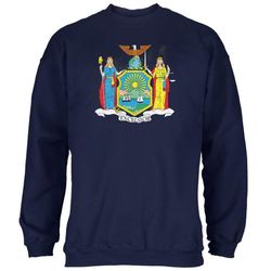 born and raised new york state flag mens sweatshirt