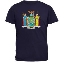 born and raised new york state flag mens t shirt
