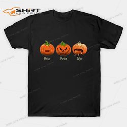 pumpkins halloween time before daring after t-shirt